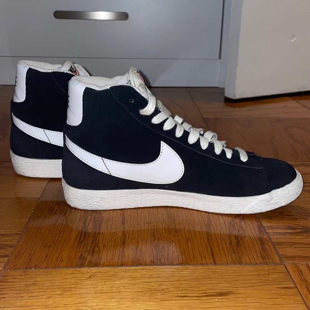 Nike Mid Vintage Suede Blazers - Black with White